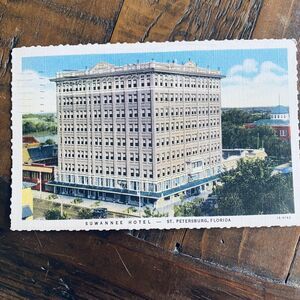1935 Vintage Postcard Suwannee Hotel Scenic View St Petersburg Florida FL
